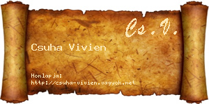 Csuha Vivien névjegykártya